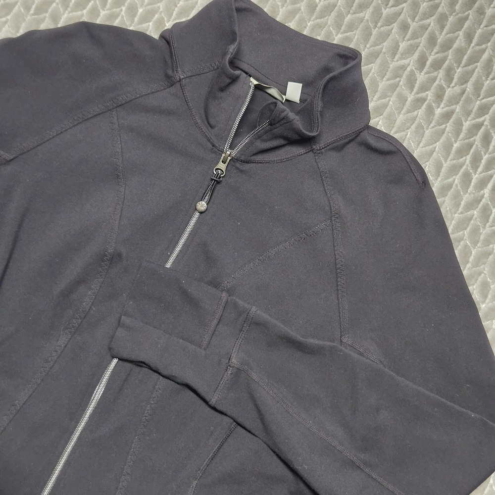 Athleta CYA Hope Womens Black Full Zip Mock Neck Athletic Jacket XL